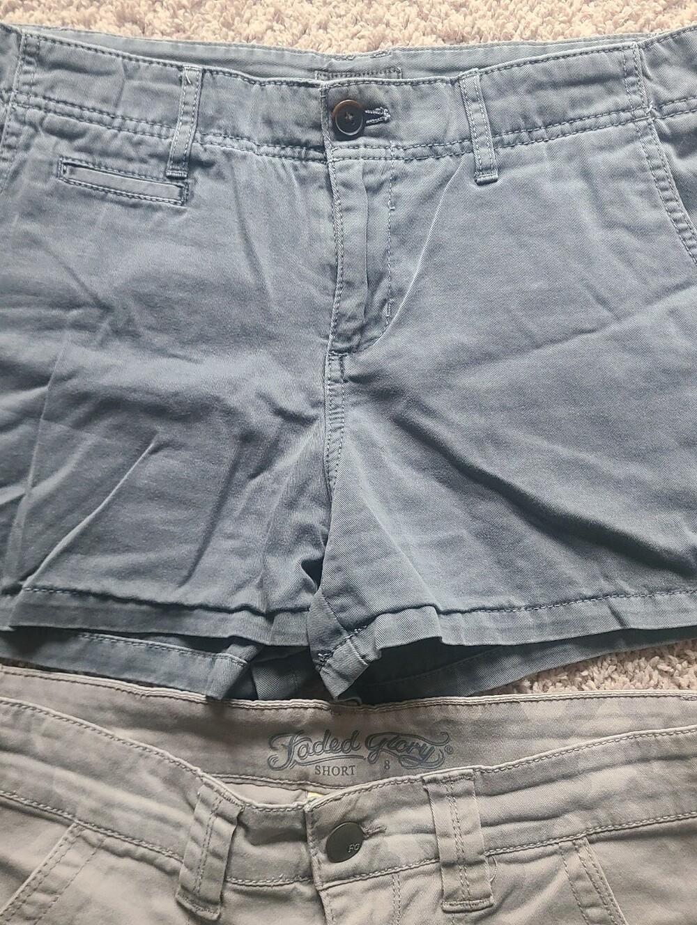 Y2K Shorts Lot 2 Pairs Women's Size 8 Camo Chino Outdoor Comfy Preppy Merona - Picture 4 of 9